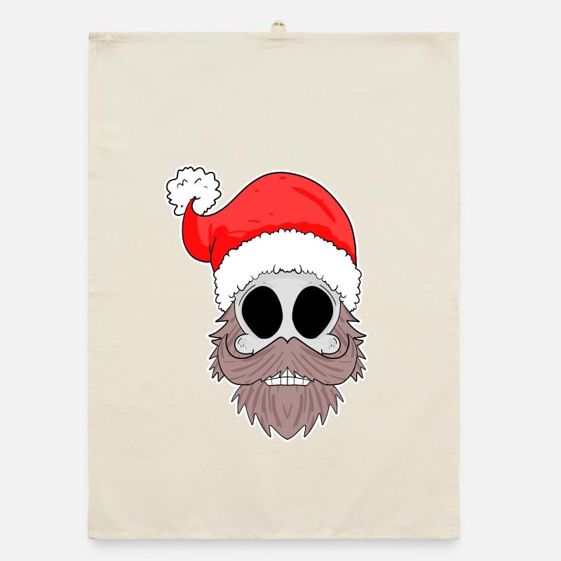 Crâne de Père Noël Torchon bio