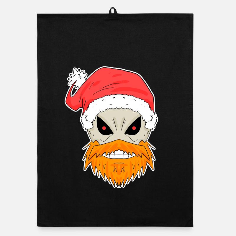 Crâne de Père Noël Torchon bio