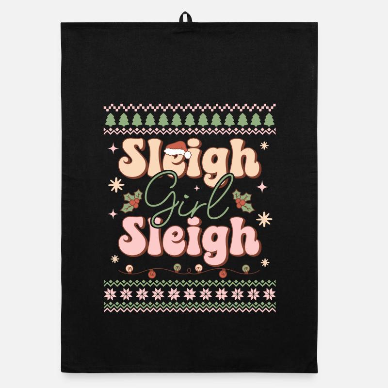 Hässlicher Weihnachtspullover Organic Geschirrtuch