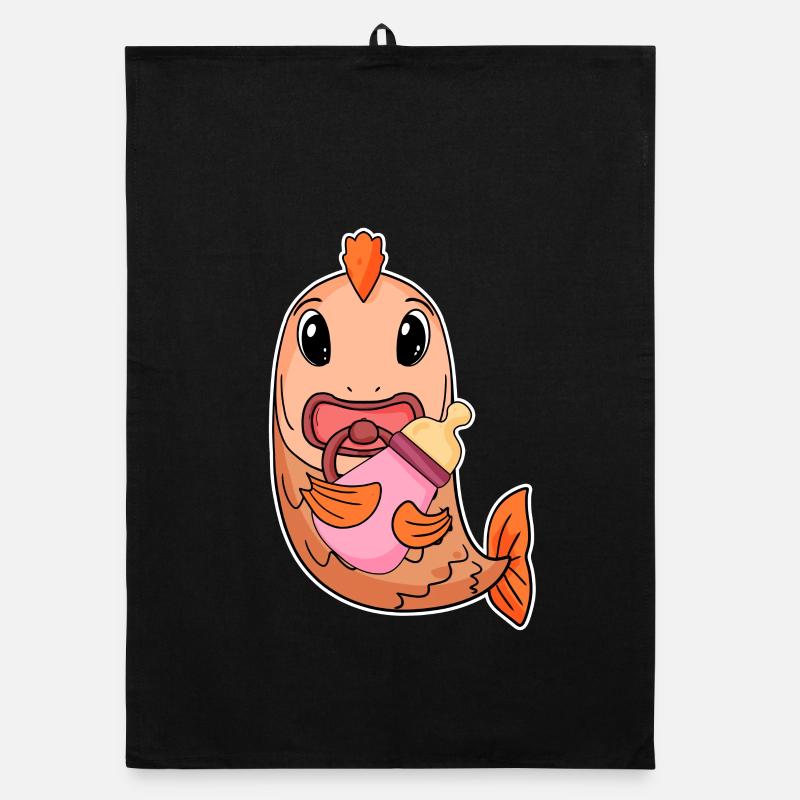 Motif de bébé poisson Torchon bio