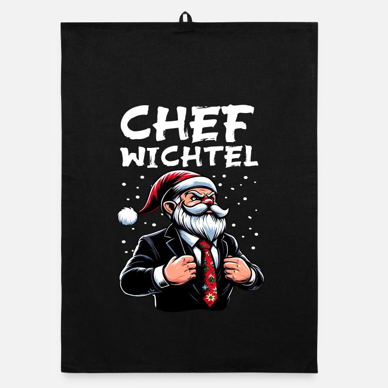 Chef Wichtel stylischer Weihnachts Gnome Organic Geschirrtuch