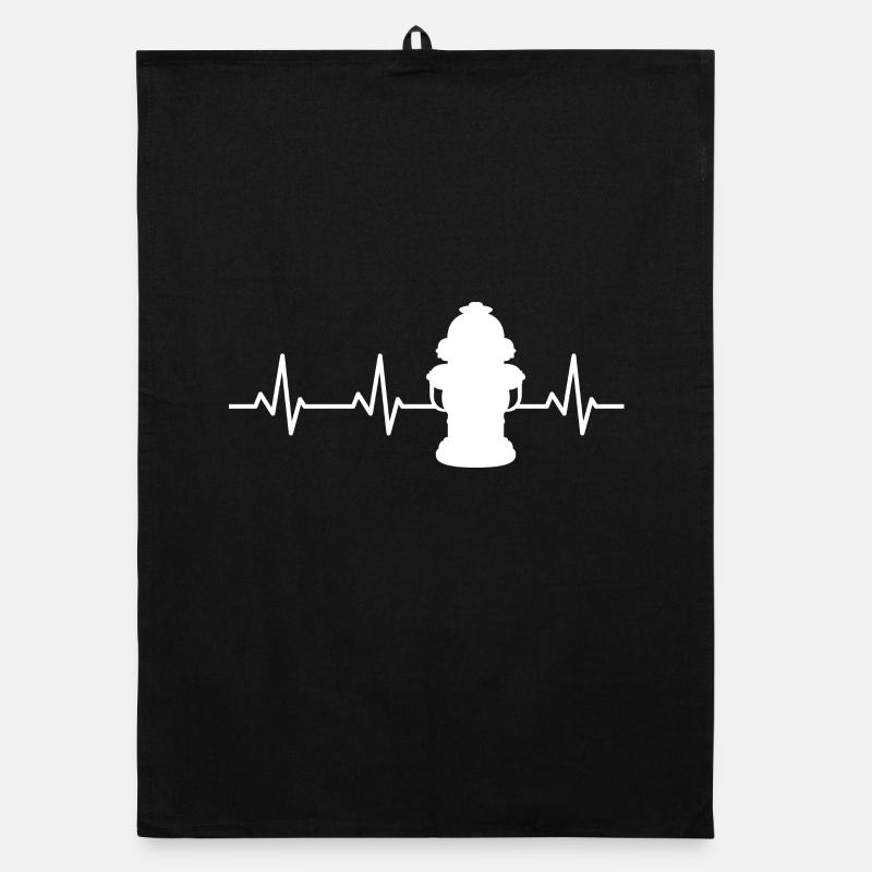 Fire hydrant heartbeat Organic dish towel