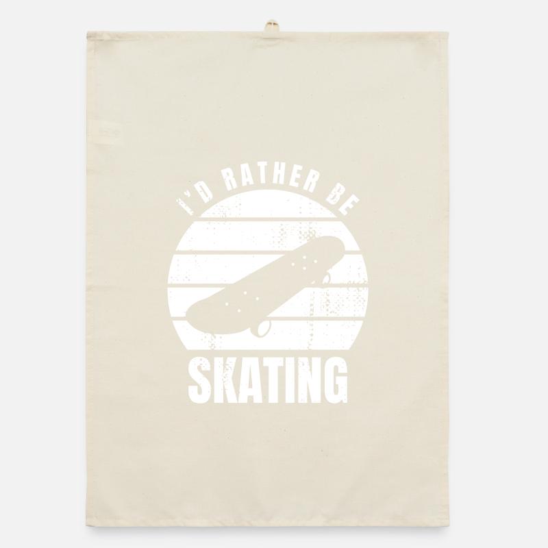 I'd rather skate Organic dish towel