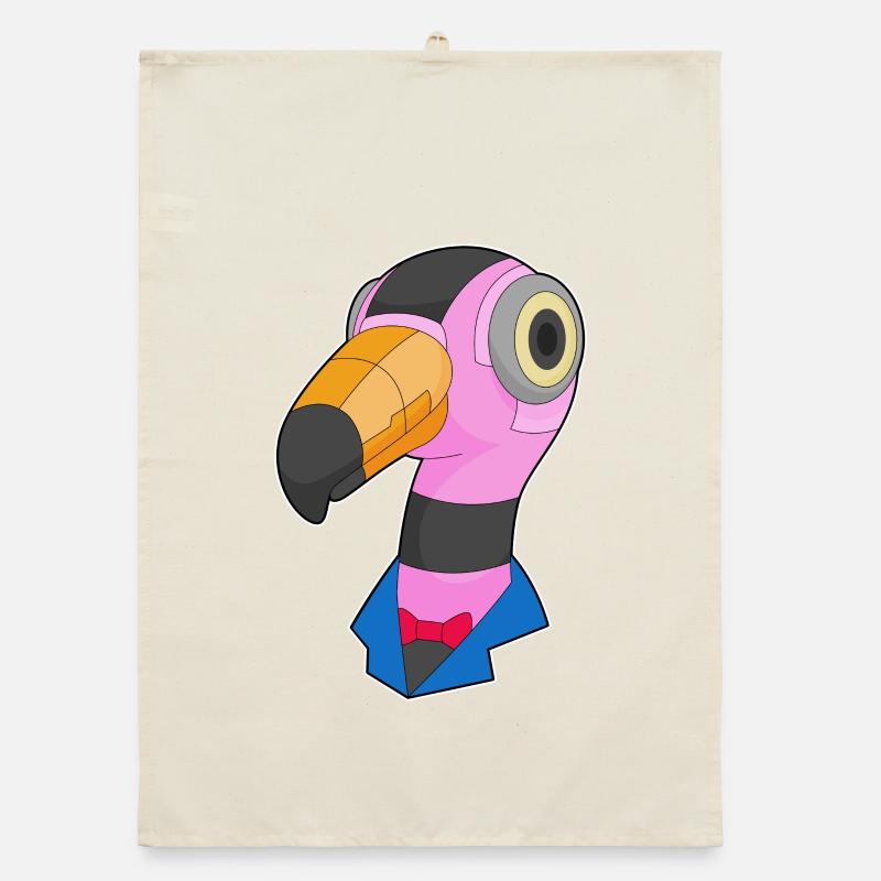 Flamingo Robot Organic dish towel