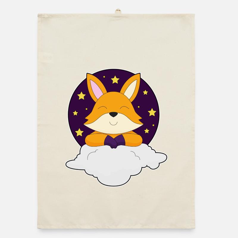 Fuchs Wolken Organic Geschirrtuch