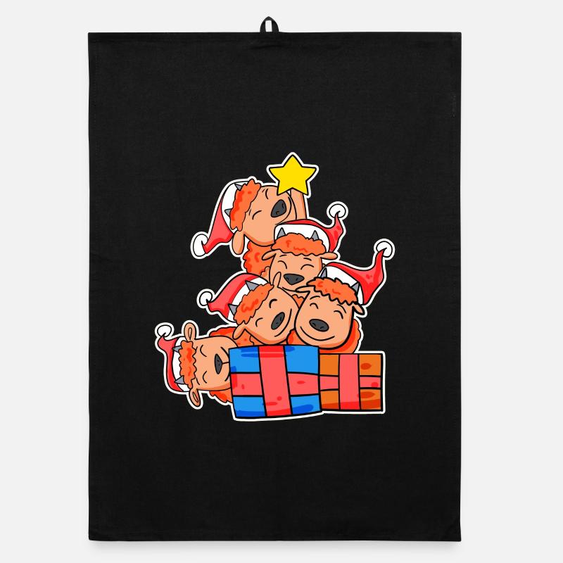Bison Christmas Tree Christmas Organic dish towel