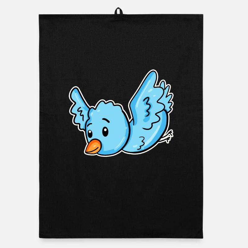 Un oiseau bleu Torchon bio