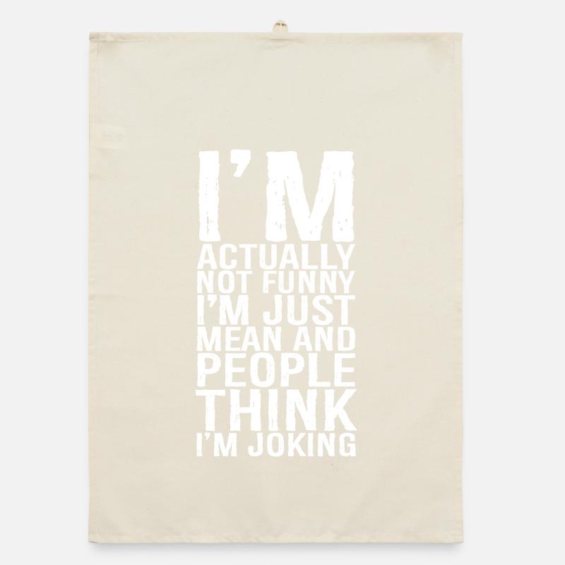 Ich bin eigentlich nicht lustig, ich bin nur ein gemeines, lustiges Hemd Organic Geschirrtuch