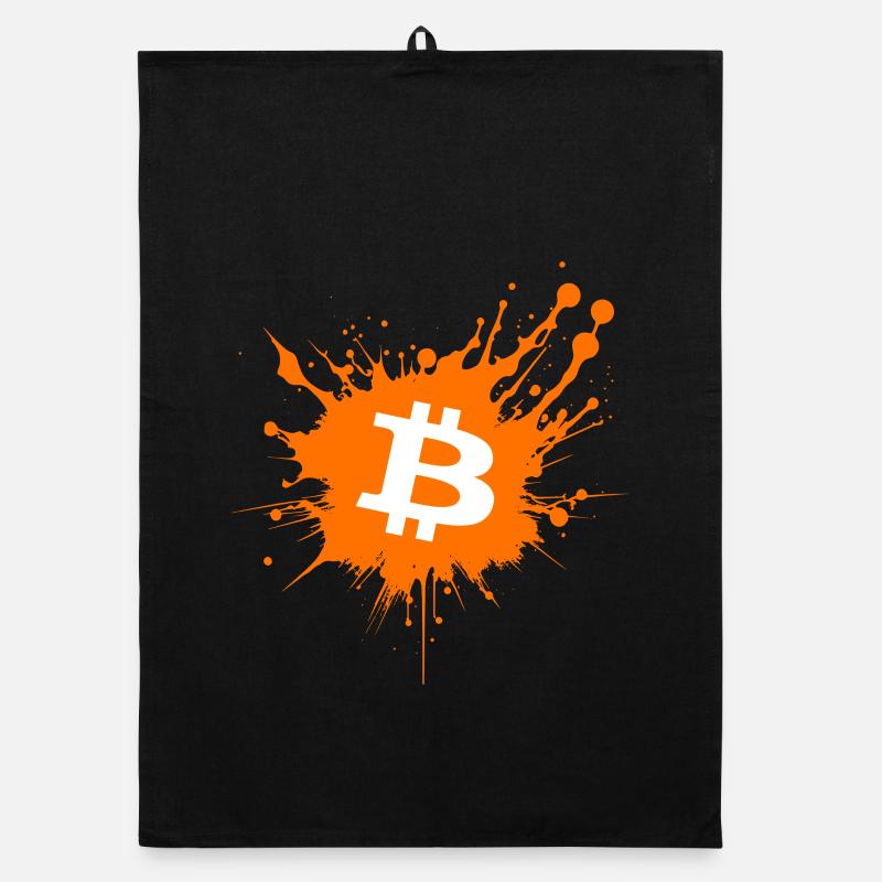Bitcoin Crypto Cryptocurrency Splash Organic dish towel