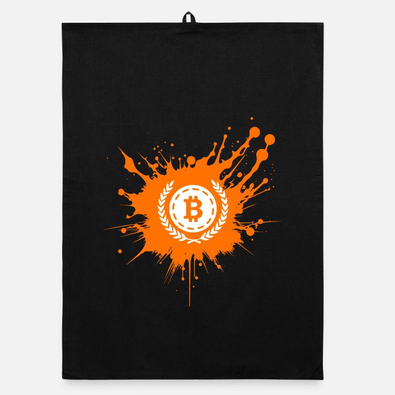 Bitcoin Crypto Cryptocurrency Splash Organic dish towel