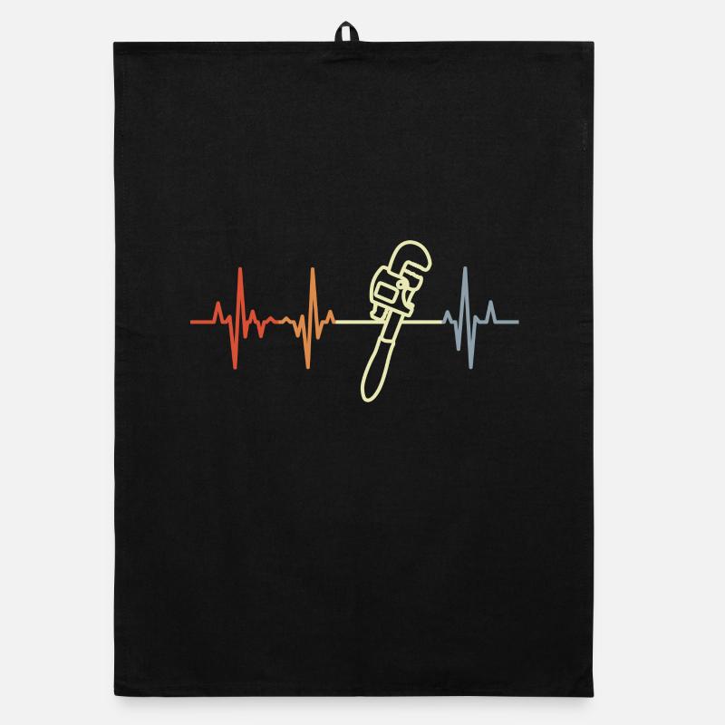Pipe Wrench Heart Palpitations Organic dish towel