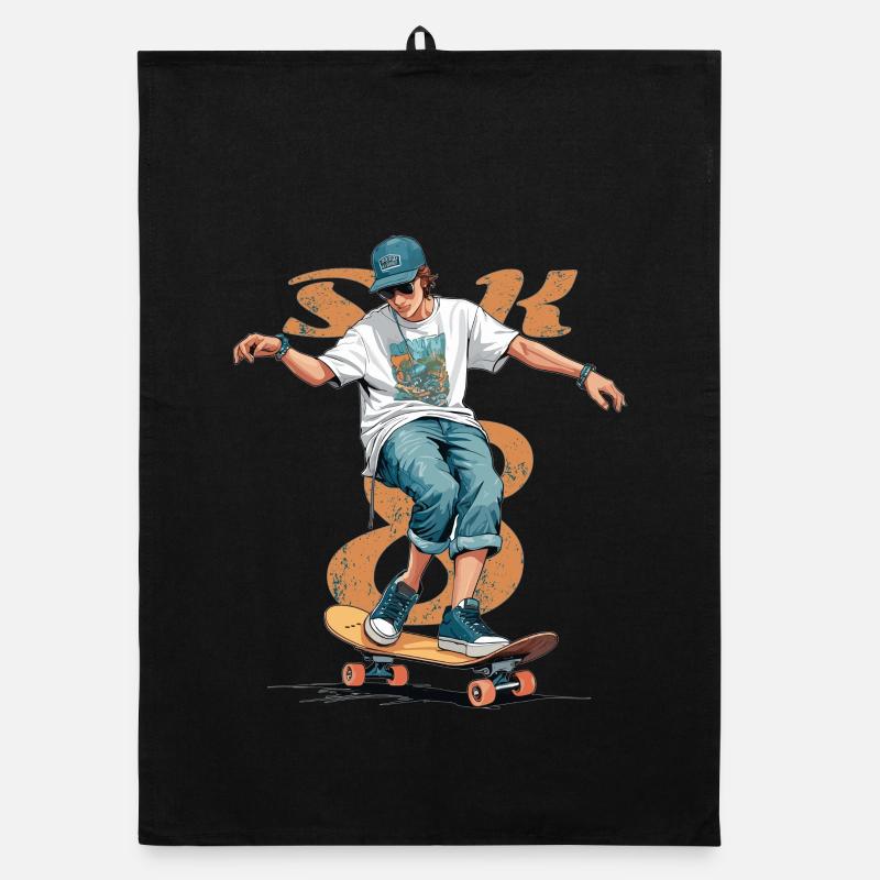Skater Boy Organic dish towel