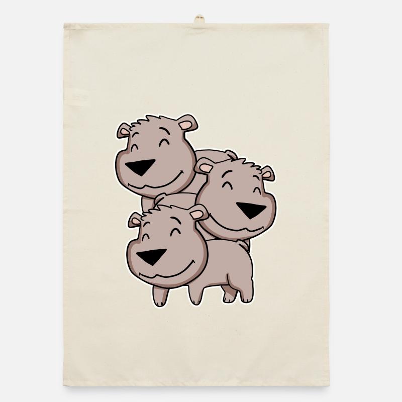 Brown Bear Motif Bear Organic dish towel
