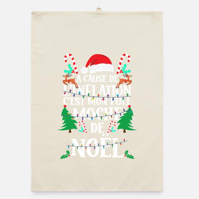 C'est Mon Pull Moche De Noël Inflation Cadeau Torchon bio