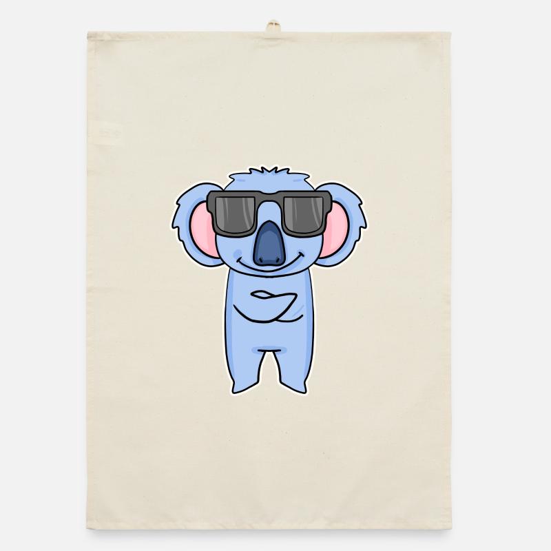 Koala avec des lunettes Torchon bio