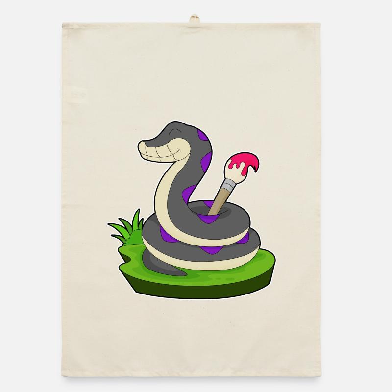 Snake Painter Brush Paint Organic dish towel