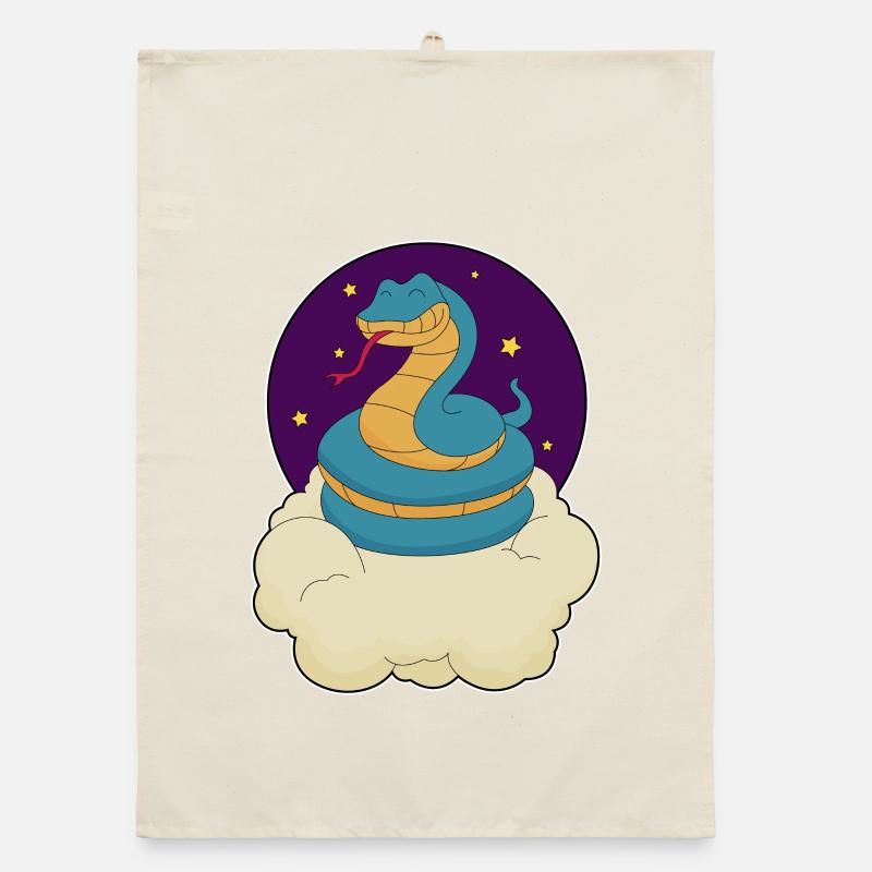 Snake Clouds Organic dish towel