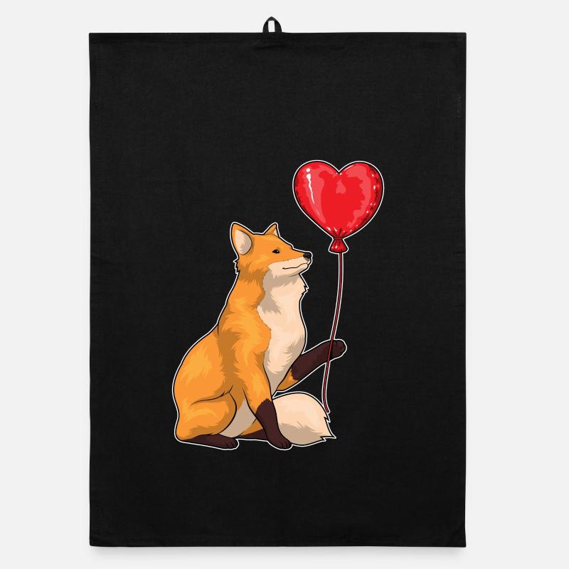 Fox Balloon Organic dish towel