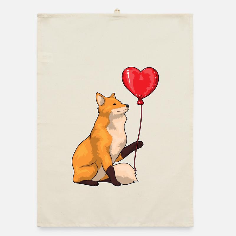 Fox Balloon Organic dish towel