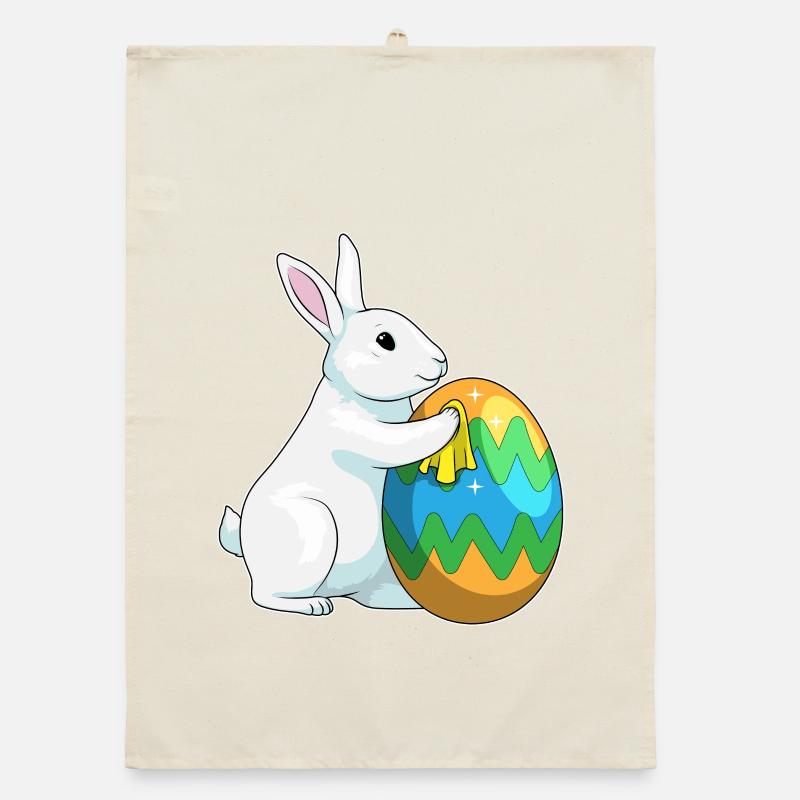 Bunny Easter Cleaning Organic dish towel