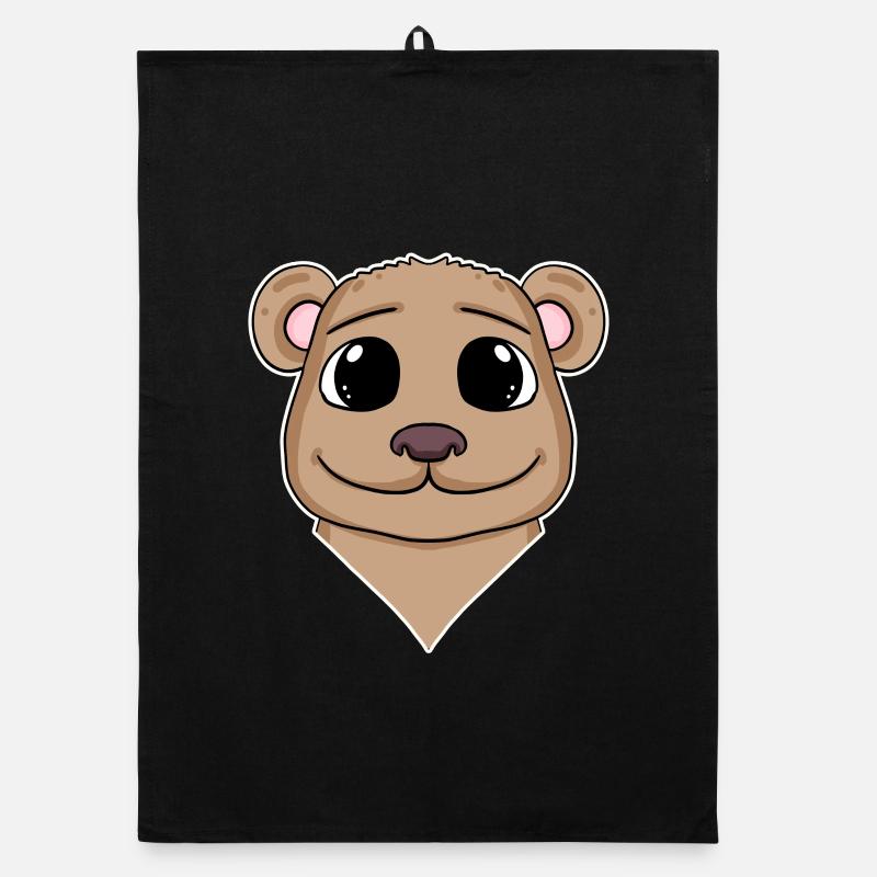 Tête d’animal d’ours Tête d’animal Torchon bio
