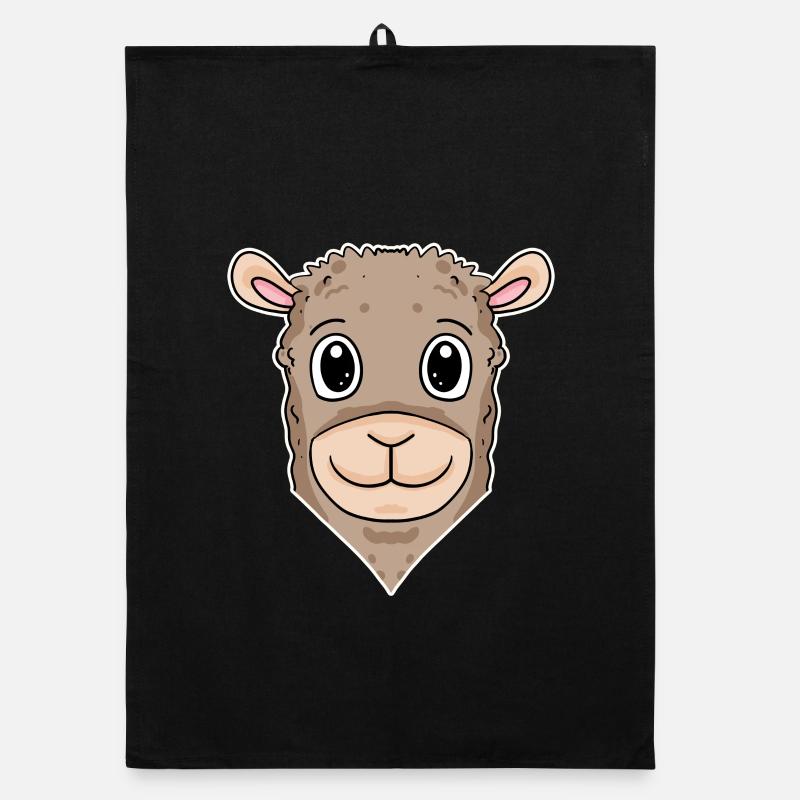 Tête d’animal de lama Tête d’animal Torchon bio