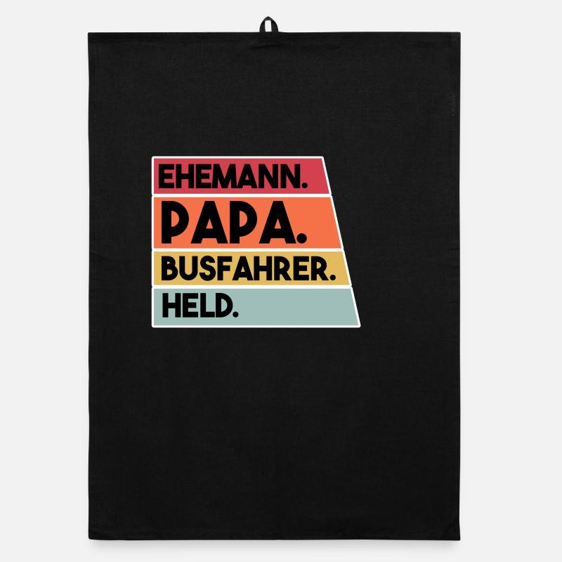 Busfahrer Papa Vatertag Organic Geschirrtuch