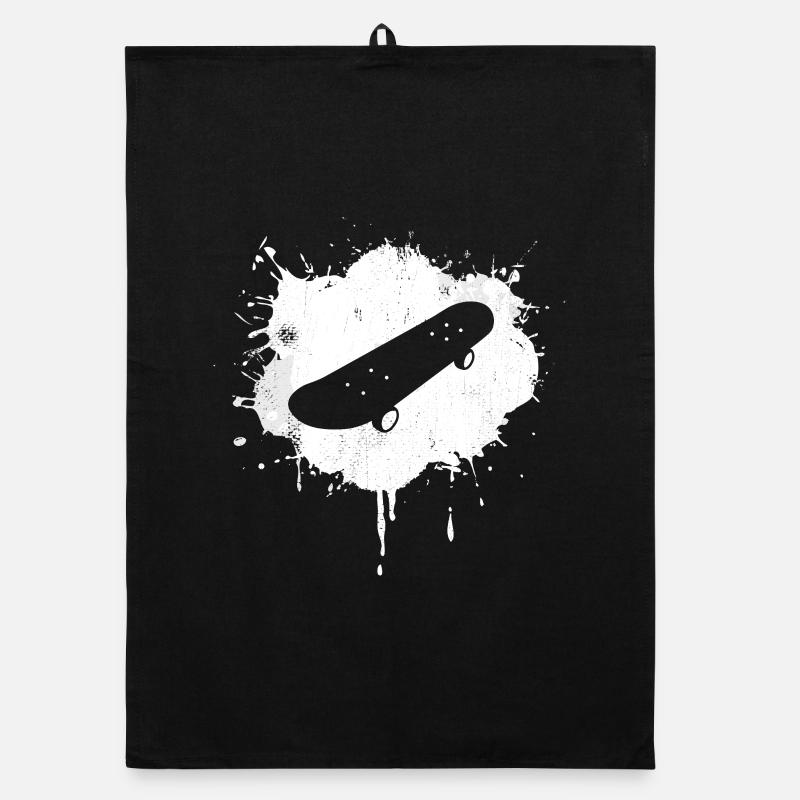 Skateboard Skizze Organic Geschirrtuch