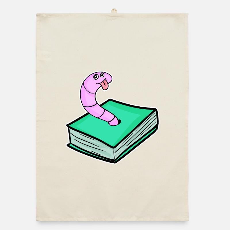Buch Wurm Organic Geschirrtuch