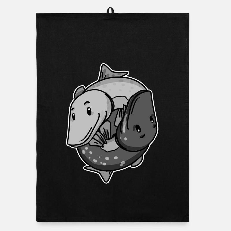 Yin Yang Pike Fish Organic dish towel