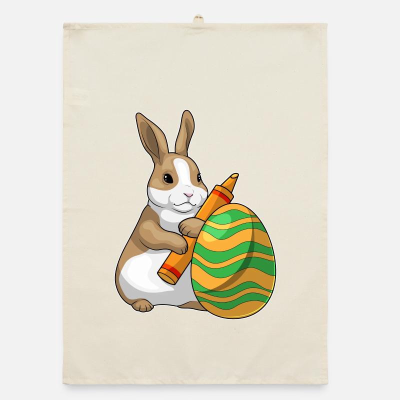 Bunny Easter Coloring Organic dish towel