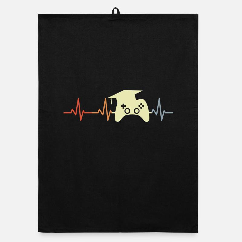 Game Programmer Heartbeat Organic dish towel
