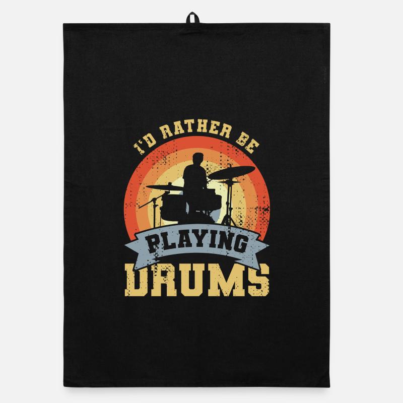 Drummer Spruch Organic Geschirrtuch