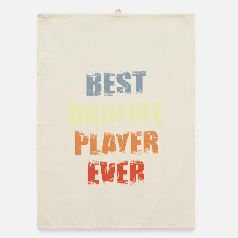 Ukulele Player Organic dish towel