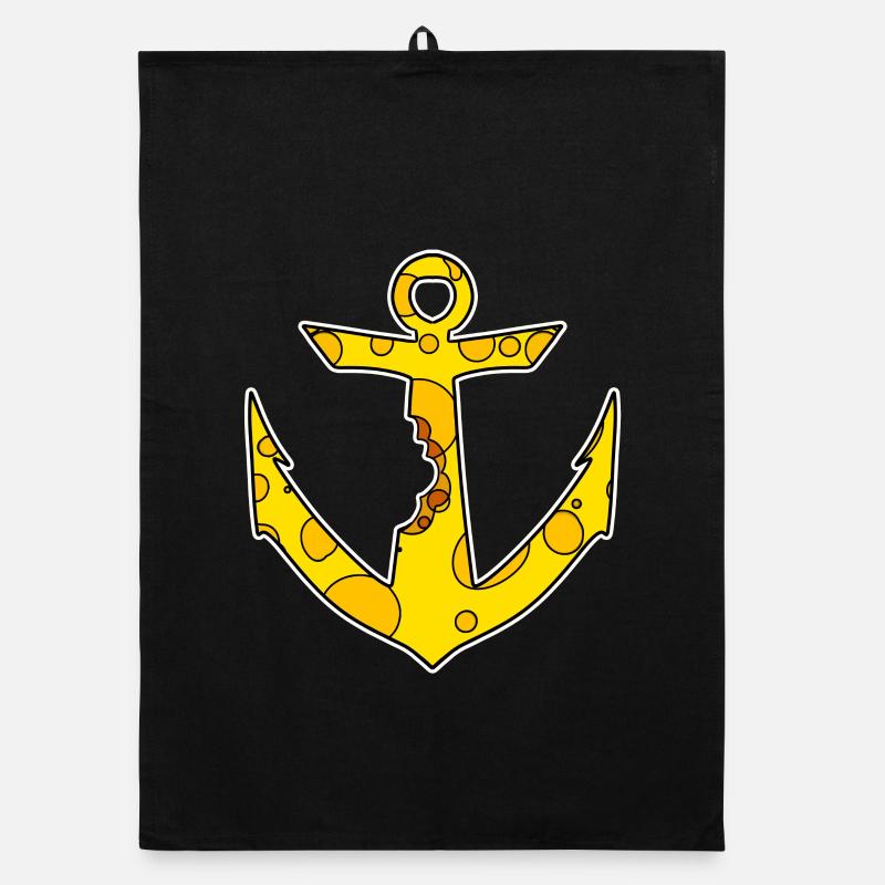 Cheese Anchor Captain Symbol Organic dish towel