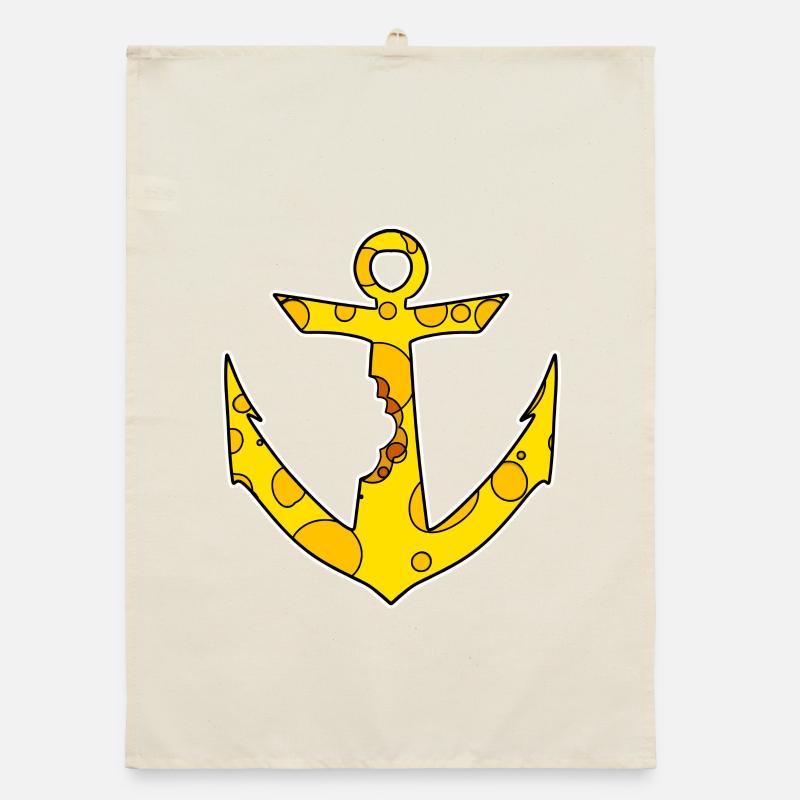 Cheese Anchor Captain Symbol Organic dish towel