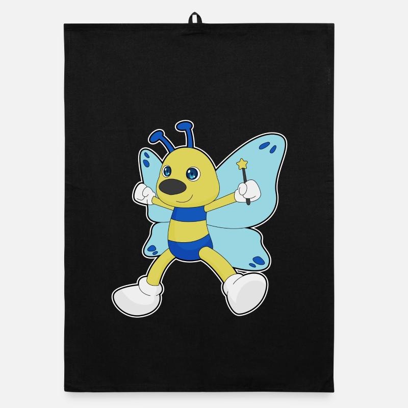 Butterfly Wizard Wand Organic dish towel