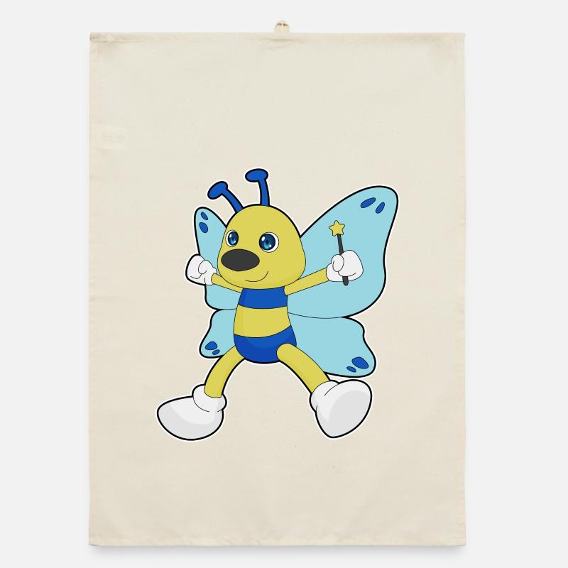 Butterfly Wizard Wand Organic dish towel