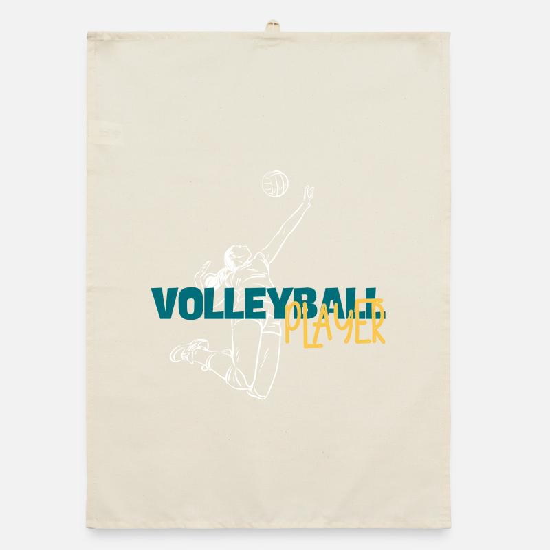 Volley Dive : Duo de joueurs dynamiques Torchon bio