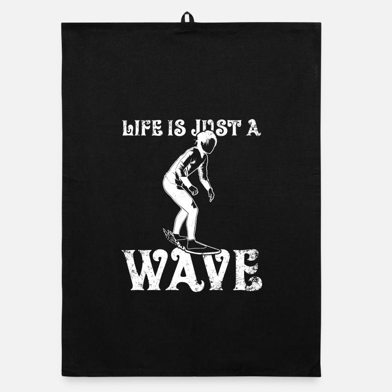 Life Is Just A Wave Organic Geschirrtuch