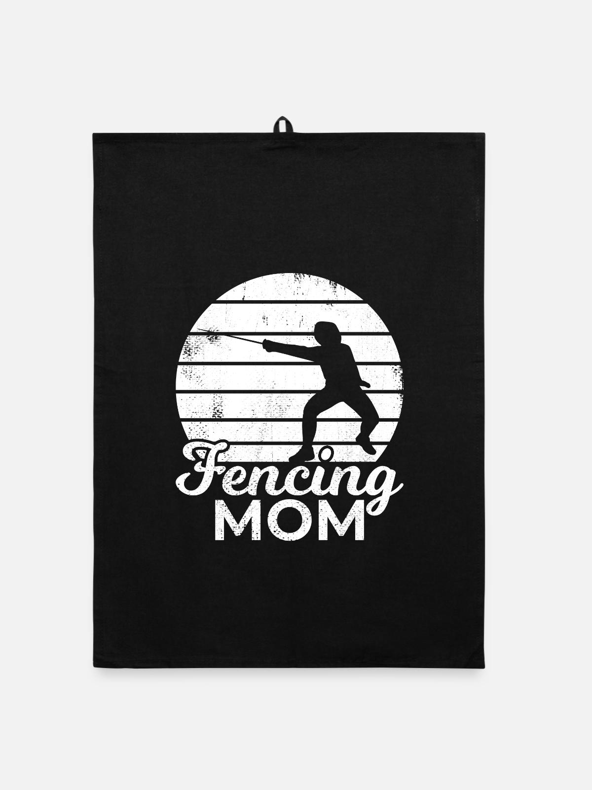 Mama Fechterin - Organic Geschirrtuch - Schwarz - Vorne