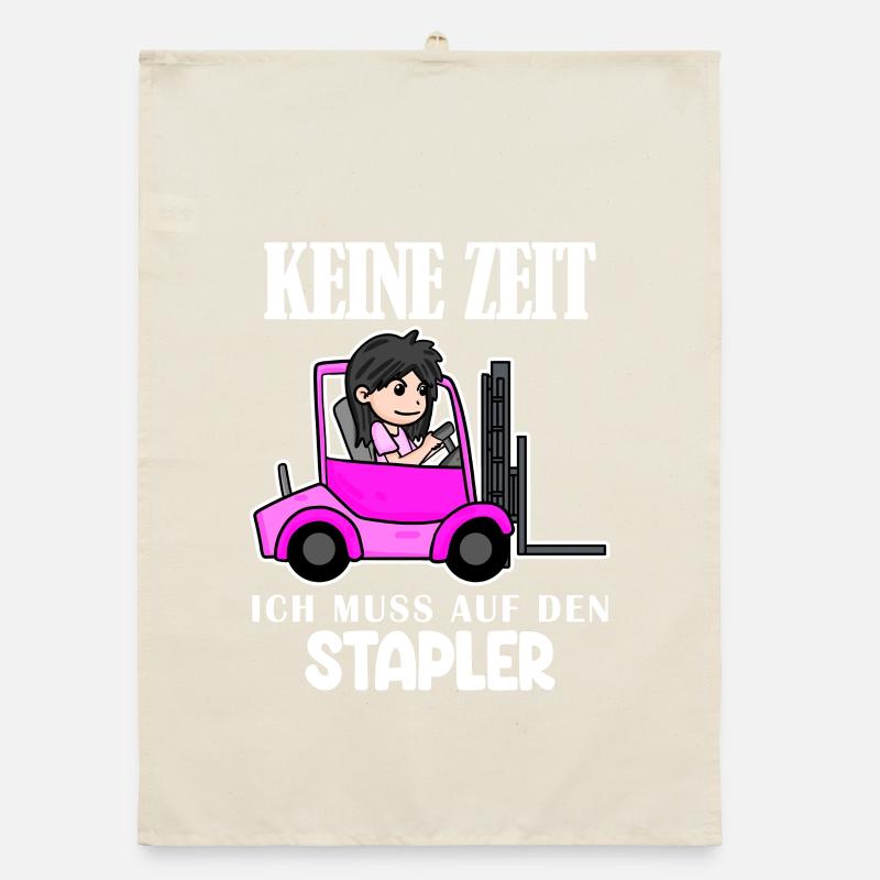 Stapler Gabelstapler Lager Logistik Damen Organic Geschirrtuch