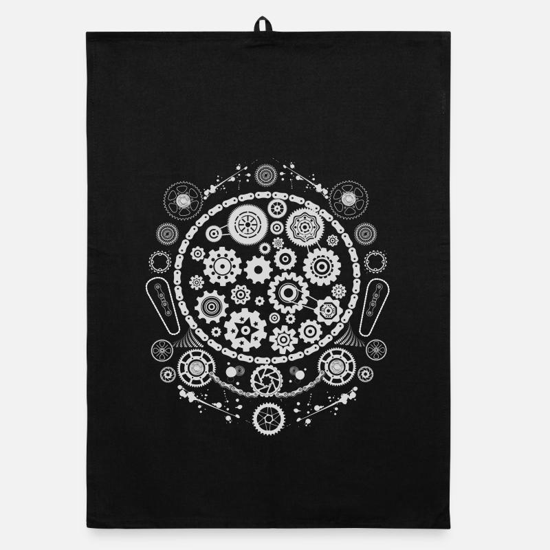 Minimaist bike patterns - Cyclist Gift Idea Organic Geschirrtuch
