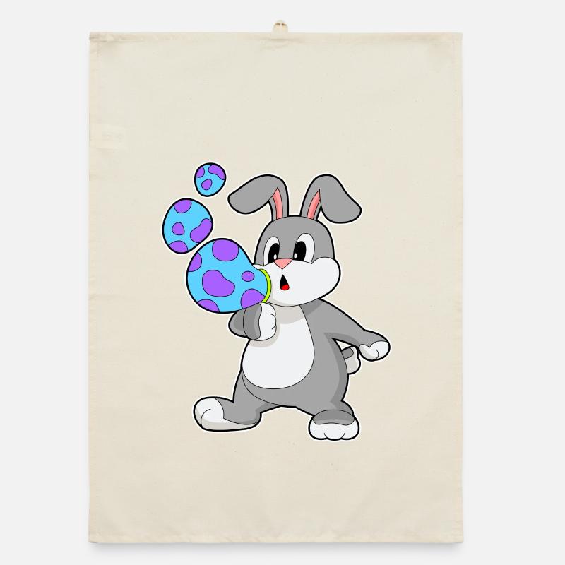 Bunny Soap Bubbles Organic dish towel