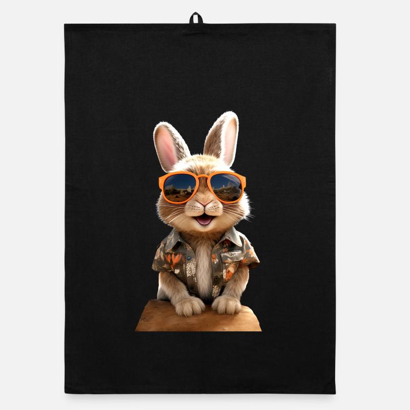 Bunny Rabbit Hare Bunny Gift Cute Bunnies Organic dish towel