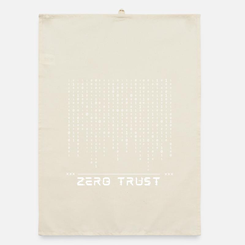Zero Trust Binary Code Organic dish towel