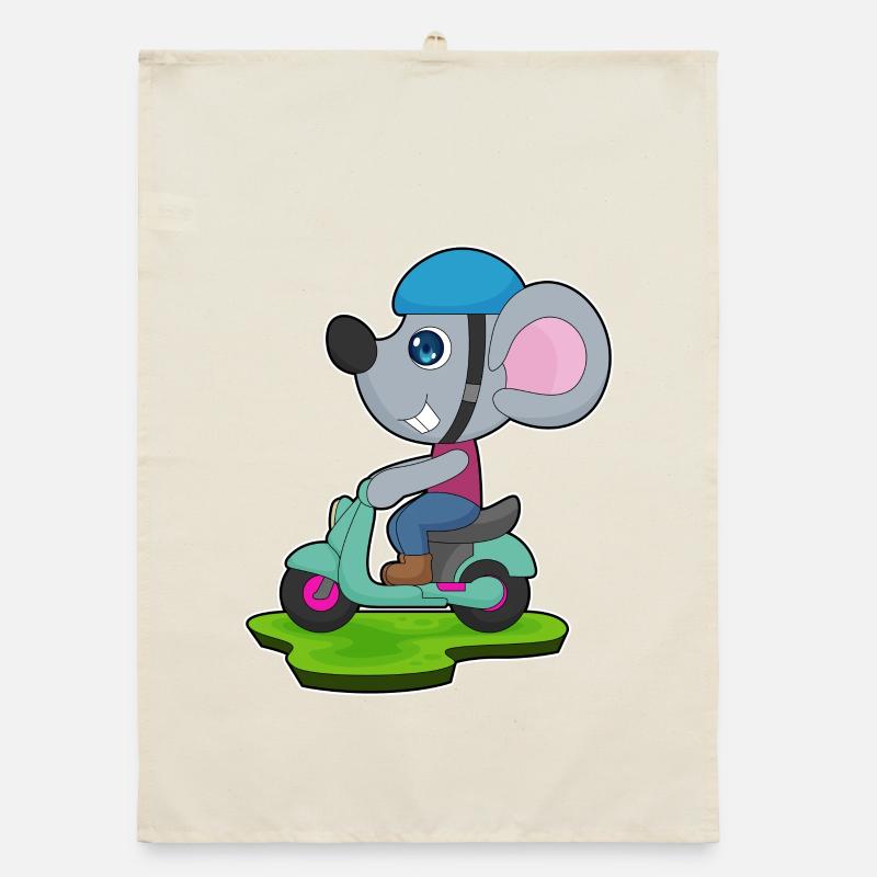 Maus Motorroller Organic Geschirrtuch