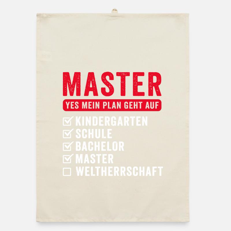 Plan World Herrschaft Funny Master Graduation Gift Organic Geschirrtuch
