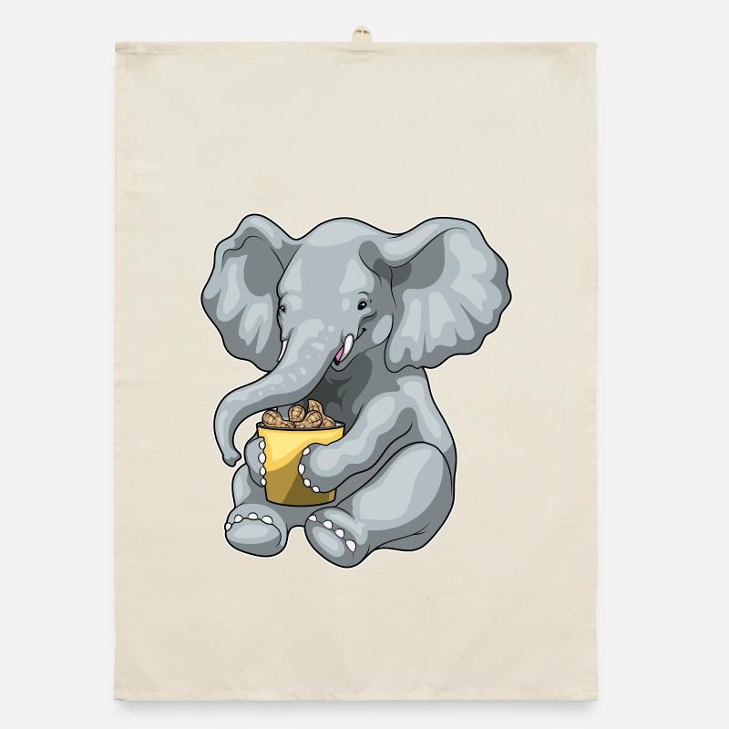 Elephant Peanuts Organic dish towel