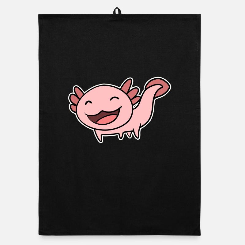 Axolotl Motiv Kinder Niedlich Organic Geschirrtuch